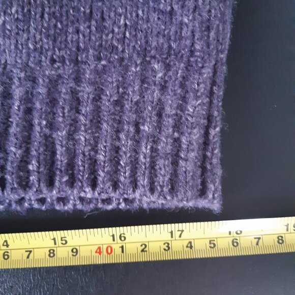 Le 31 by Simons SZ M Chunky Men's Turtleneck Sweater Blue w/White Fleck - Picture 11 of 13